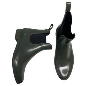 Sam Edelman Women's Forest Hunter Green Rubber Rain Boots Size 8